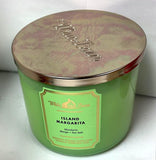 Bougie Island Margarita Bath & Body Works, jar prête à créer une ambiance estivale et relaxante.