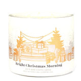 Bougie White Barn 3-Meches par Bath et Body Works, matin de Noel lumineux et ambiance chaleureuse.