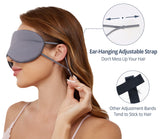 BATHRINS Masque sommeil côté chaud en polyester doux pour confort.