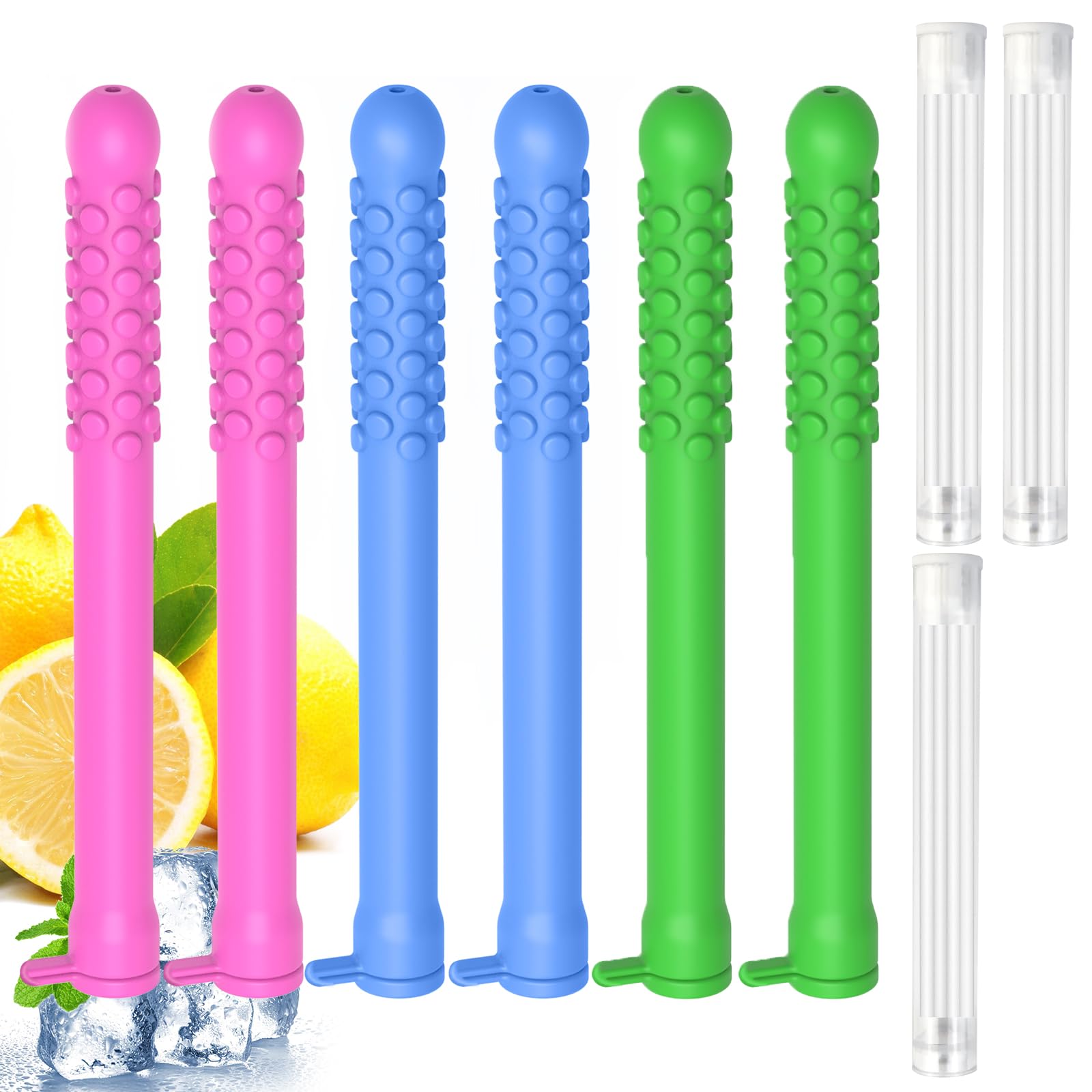 Bâtonnets mâchables menthe huile essentielle, rafraîchissement portable et pratique.