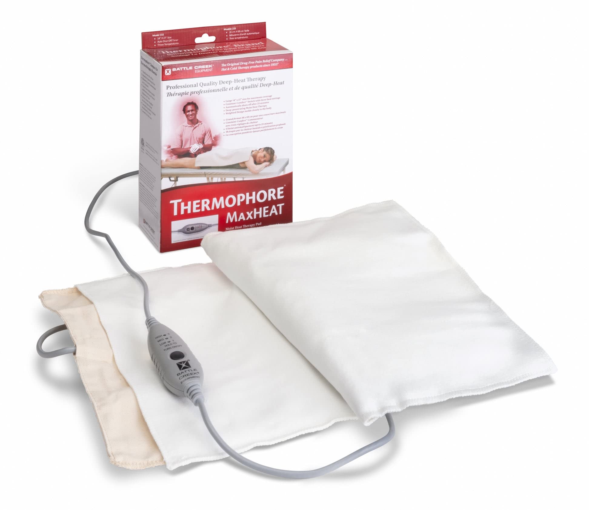 Couverture lavable du Thermophore MaxHEAT Plus facilite le nettoyage.