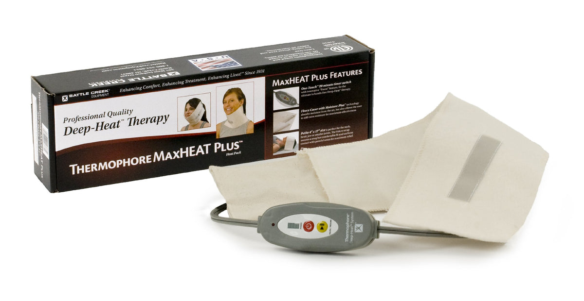 Battle Creek Thermophore MaxHEAT Plus, chaleur humide ciblée, soulage douleurs dorsales et articulations.