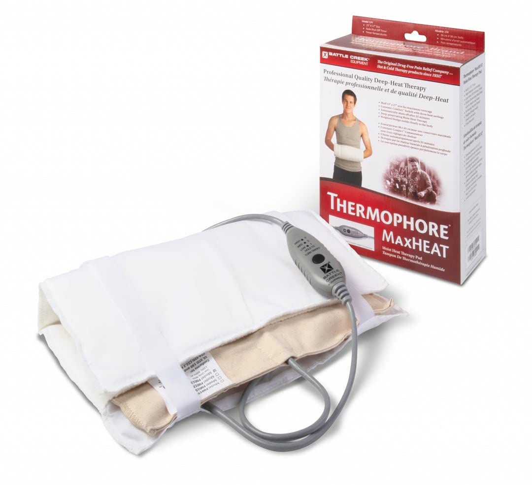 Thermophore MaxHEAT Plus sur l'épaule pour soulager les tensions.