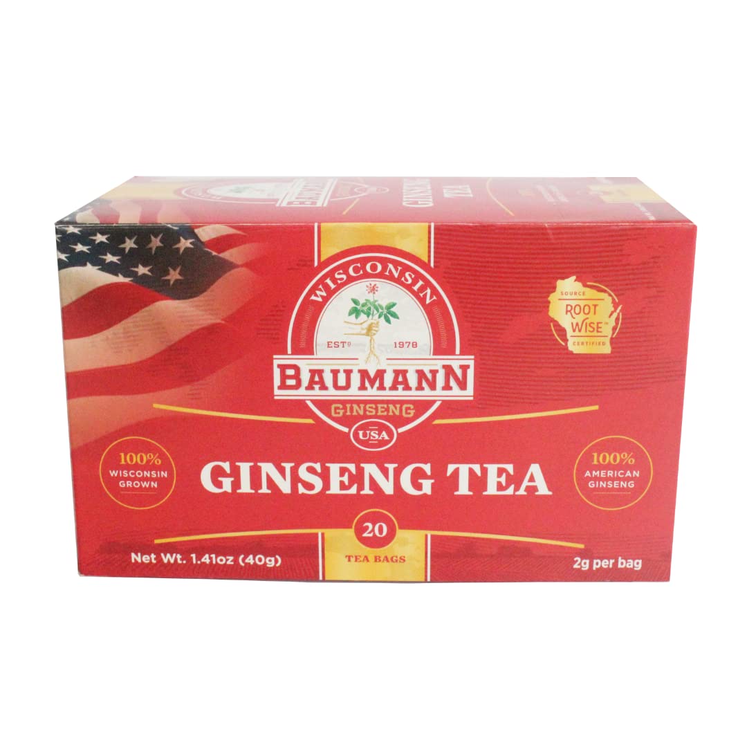 Baumann Ginseng américain: sachets de thé pour infusion réconfortante et énergisante