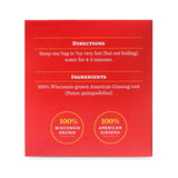 Emballage premium Baumann Ginseng, qualité Wisconsin garantie