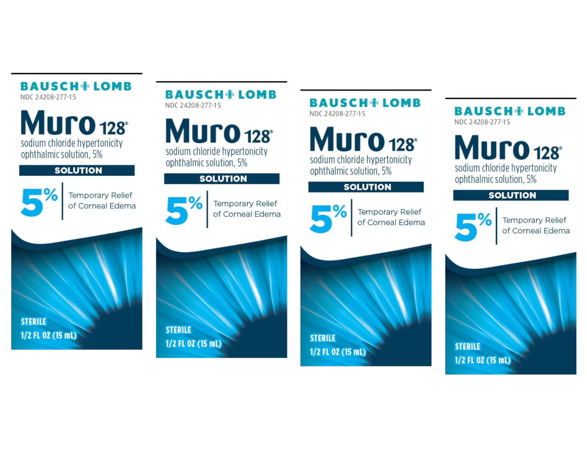Bausch + Lomb Muro128 5% – flacon stérile de 15 mL pour soulagement temporaire