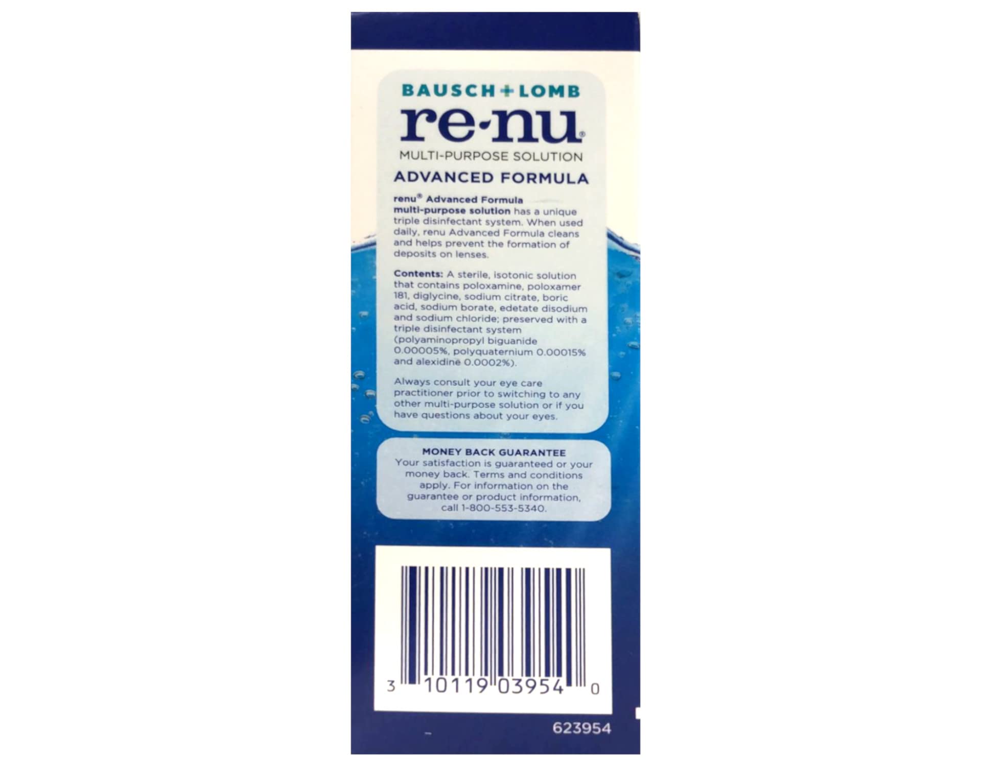 Confort potentiel tout au long de la journée avec Renu et lentilles propres.
