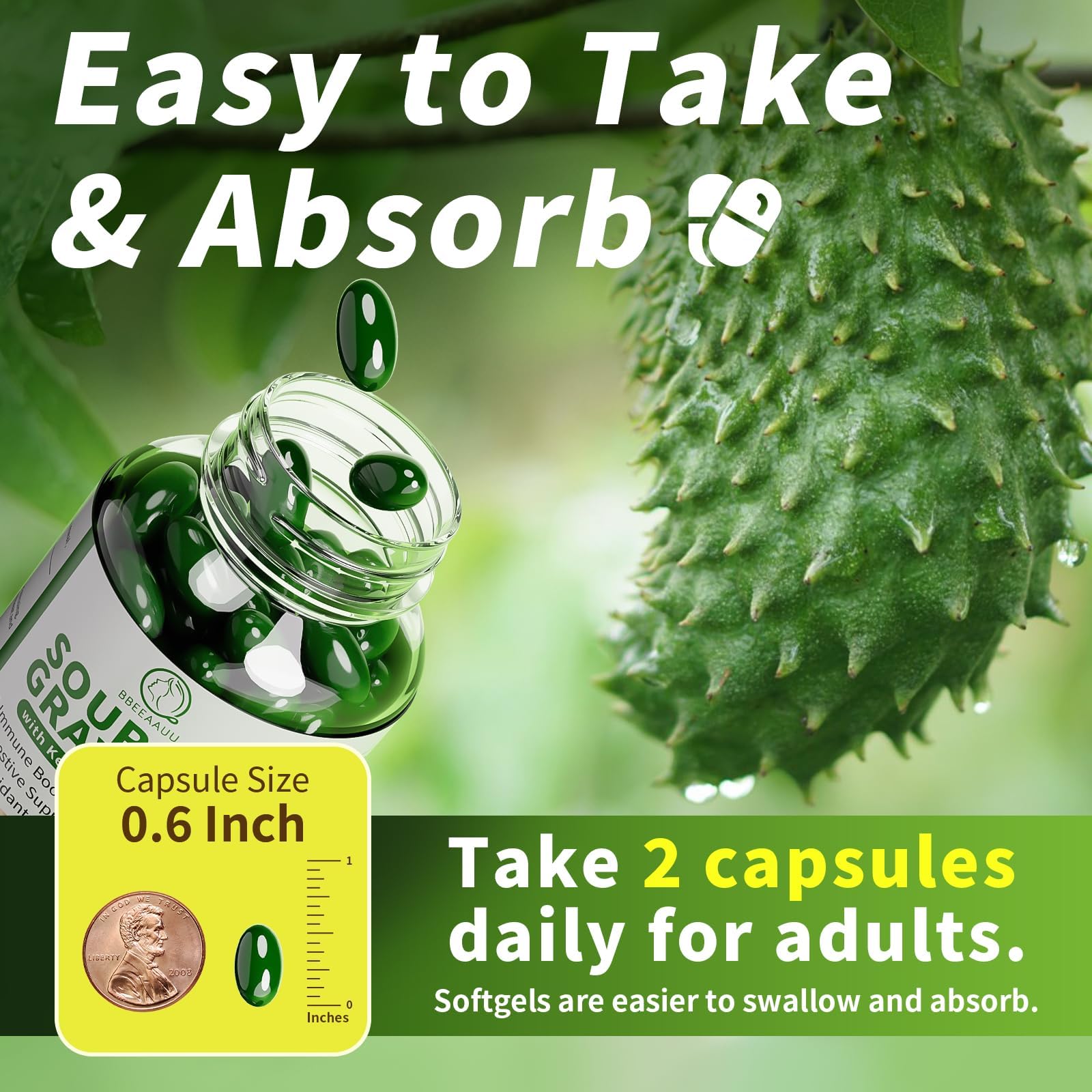 BBEEAAUU paquet Soursop Graviola – routine vegan et sans gluten