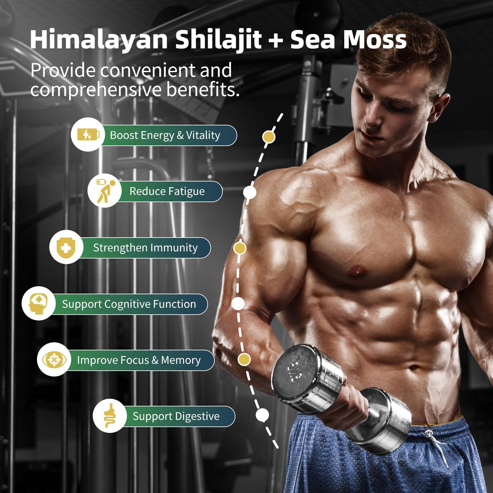BBEEAAUU Pack Shilajit Sea Moss – gélules prêtes pour concentration et clarté mentale.