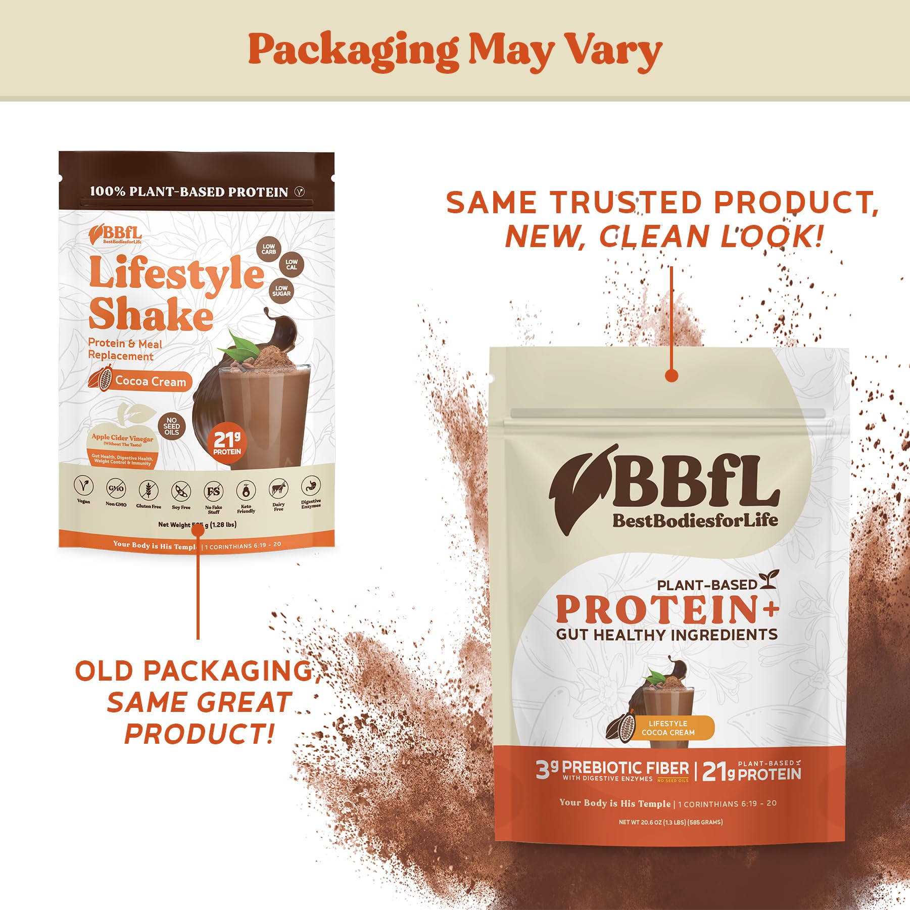 BBfL Shake protéiné végétal avec vinaigre de cidre, soutien potentiel à la digestion