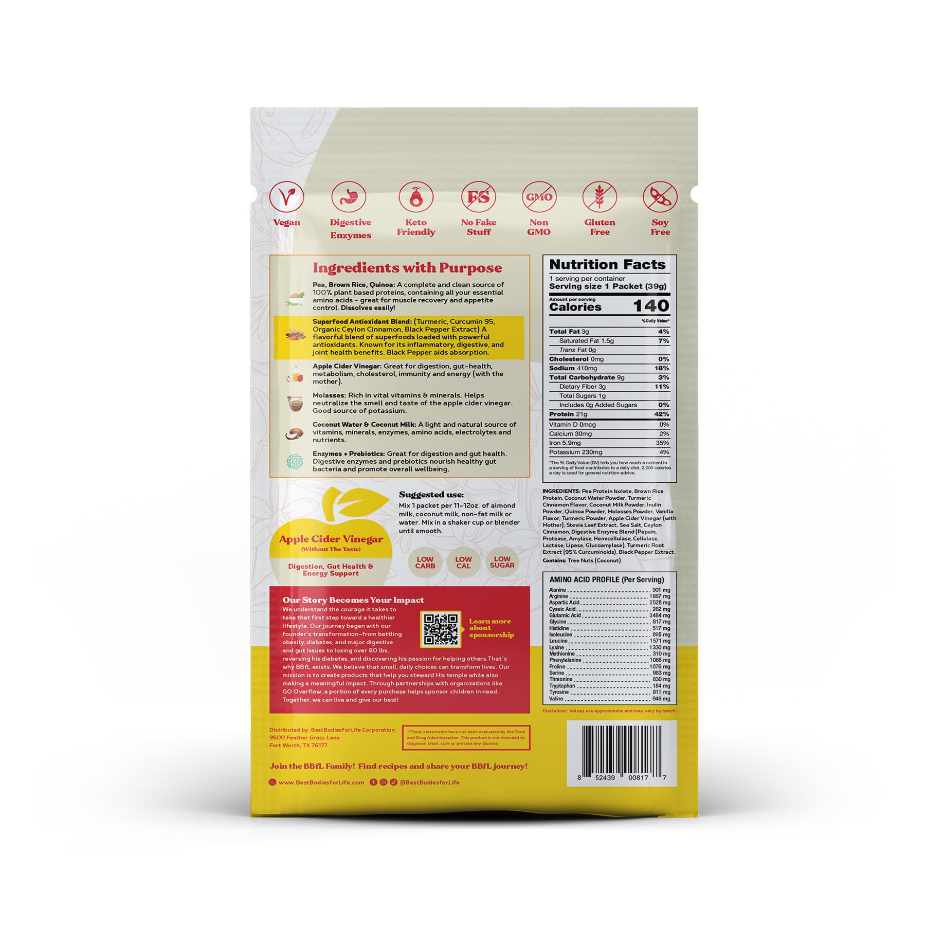 BBfL sans additifs gomme huile de graines, option propre pour nutrition quotidienne.