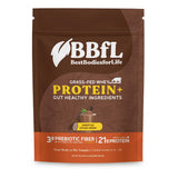 BBfL Boisson protéinée whey alimentée à l'herbe, bouteille chocolat crème pour énergie quotidienne.