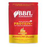BBfL whey protéine en poudre, bouteille prête à être mélangée pour une récupération active.
