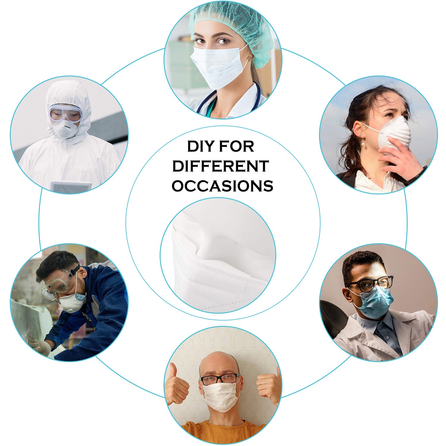 BBTO emballage inclus: contient 50 coussinets nez pour remplacement.