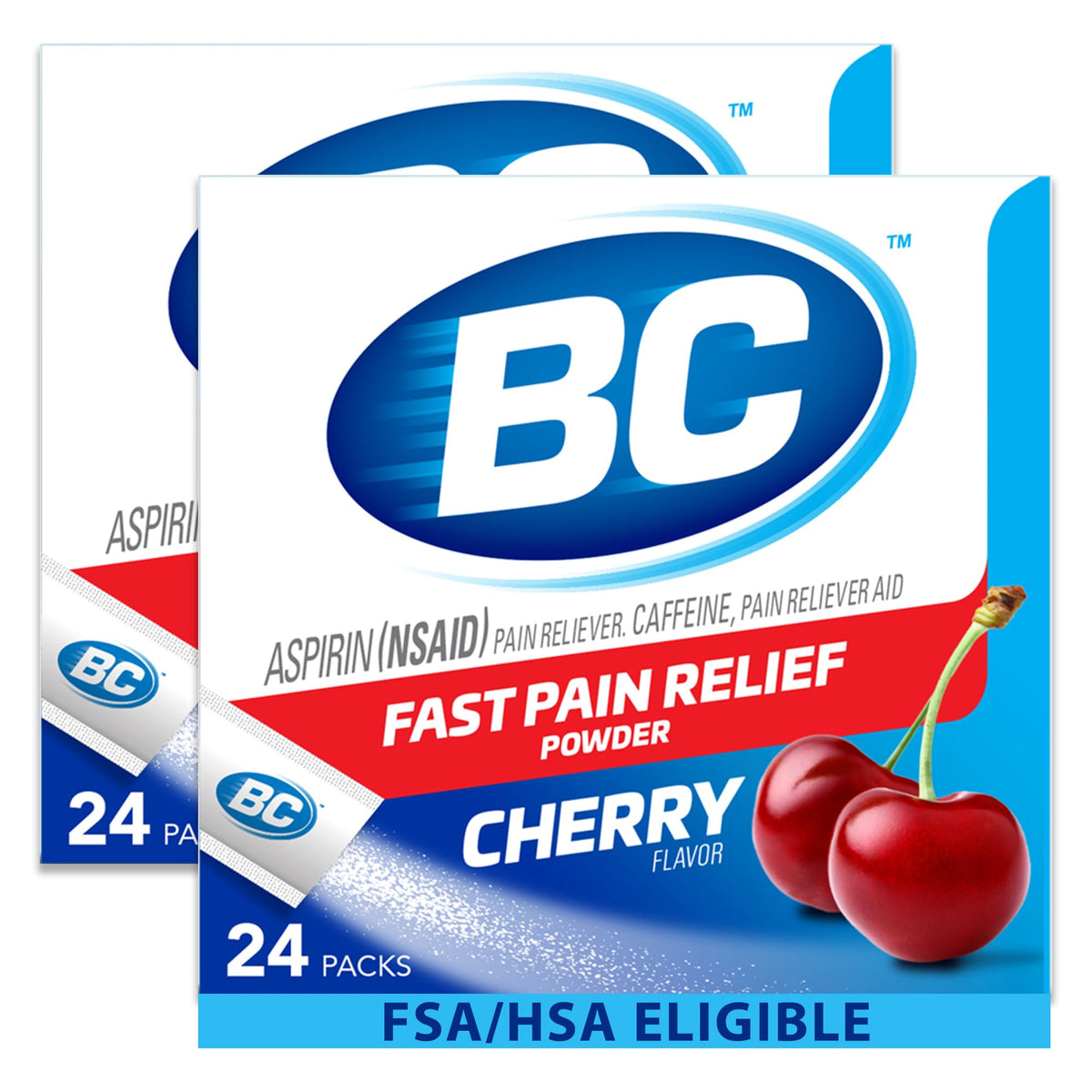 BC Powder cerise, sachets dissolvants facilitant le soulagement rapide des douleurs.