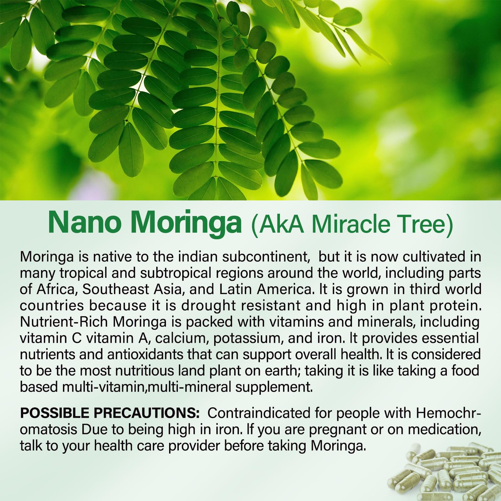 Bcuelov Moringa – Etiquette et emballage clairs et informatifs