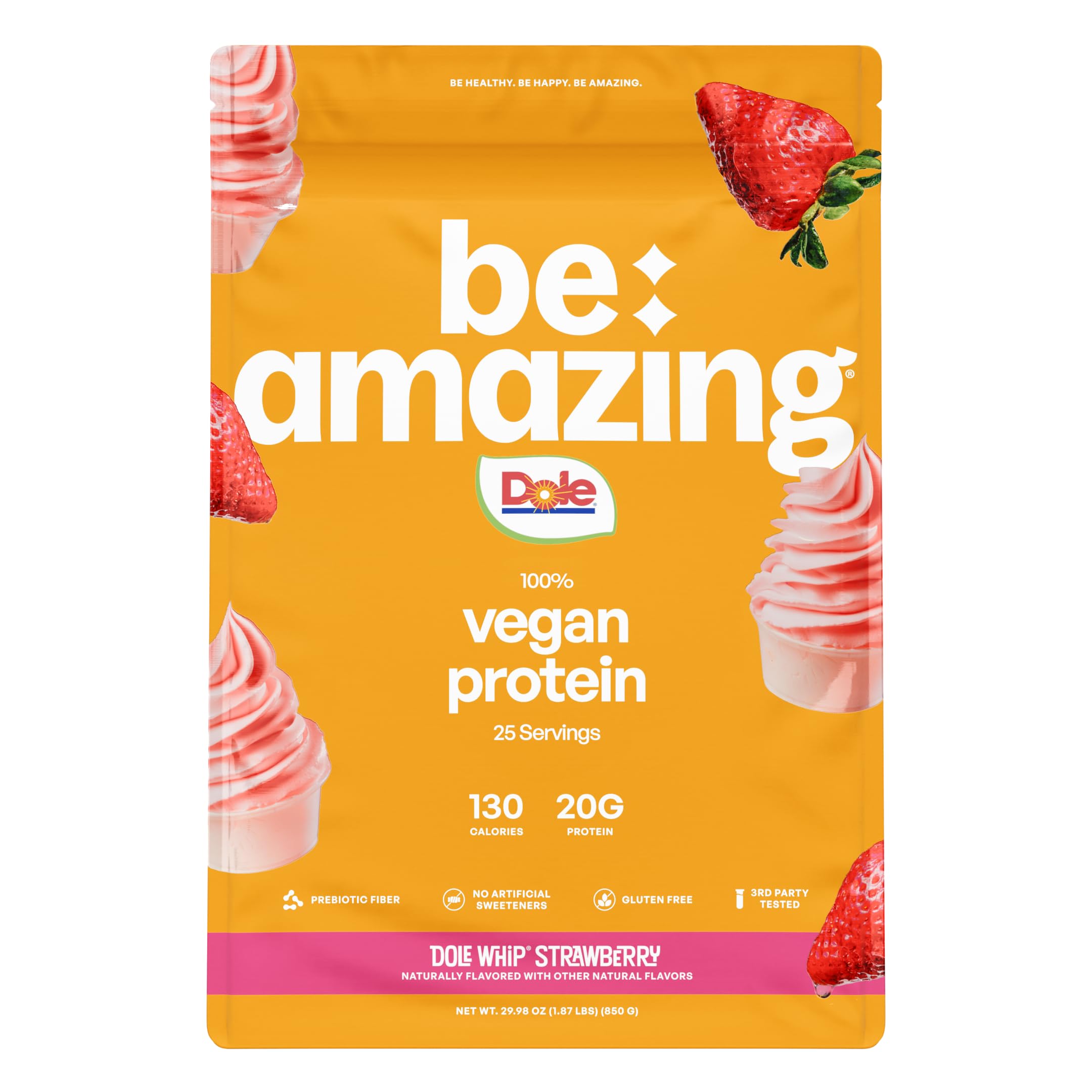 Be Amazing Poudre protéine vegan crèmeuse sans grumeaux pour shake fluide