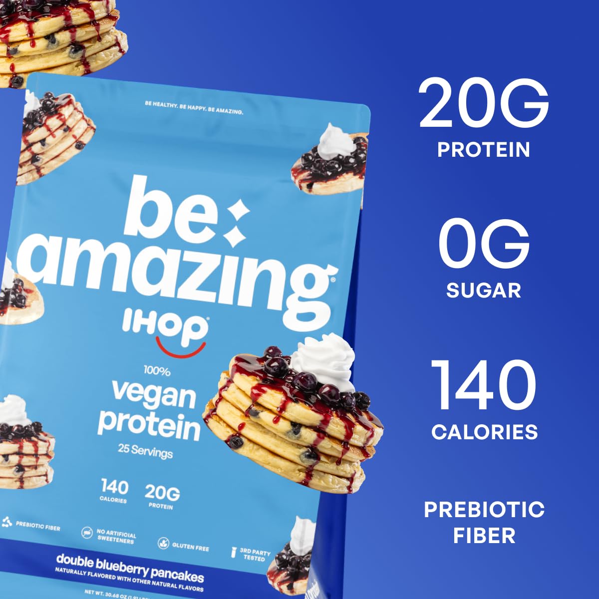 BE AMAZING fibres prébiotiques pomme et myrtilles pour digestion et satiété