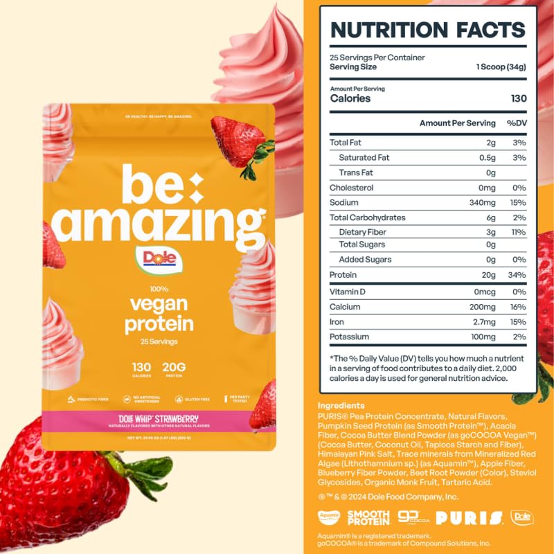 Be Amazing Shake protéiné vegan servi dans un verre, texture lisse et agréable