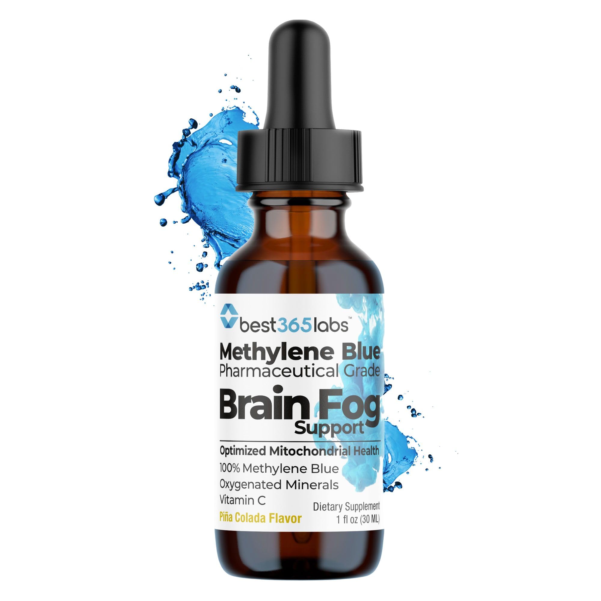 Be-OnGuard bleu de méthylène: flacon clair favorisant une concentration potentielle.