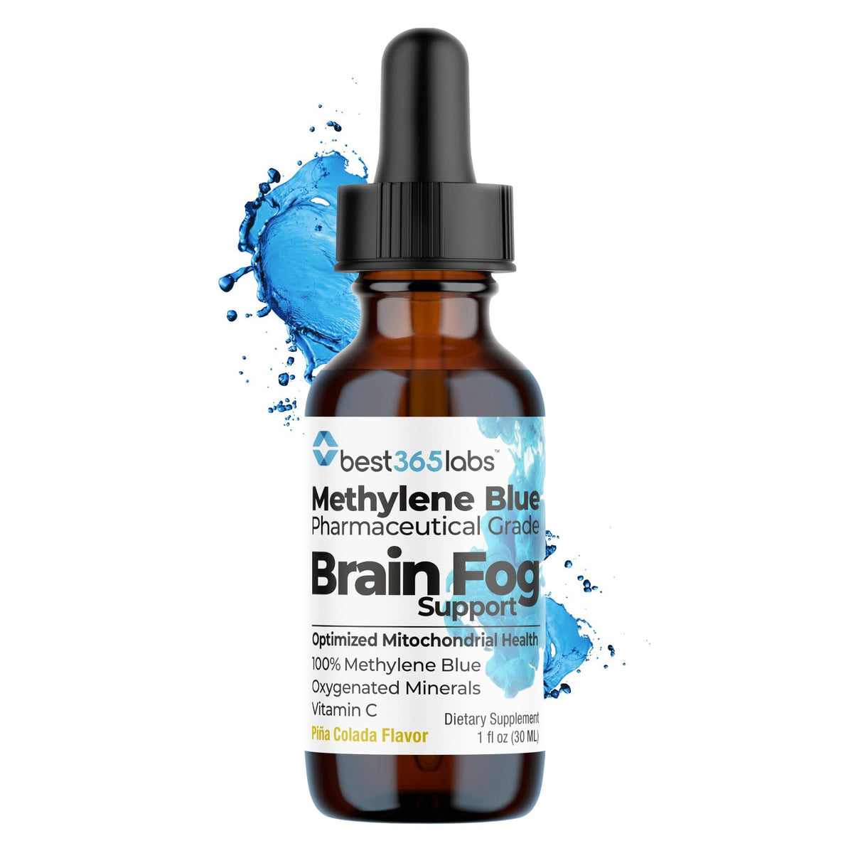 Be-OnGuard bleu de méthylène: flacon clair favorisant une concentration potentielle.