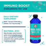 Be Smart Get Prepared Immuno Boost: étiquette indiquant fabrication USA et certifications.
