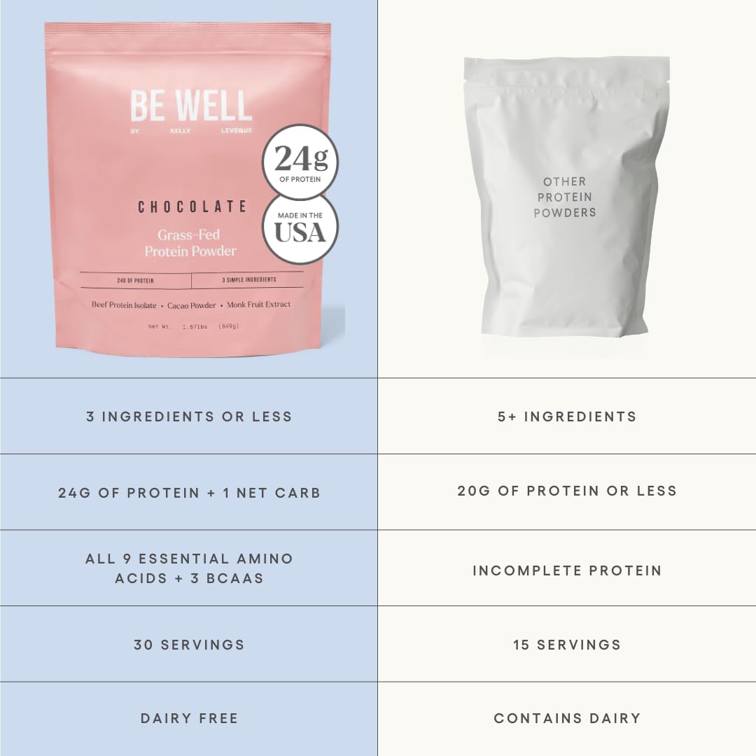 Be Well par Kelly LeVeque – emballage 30 portions, pratique et portable.