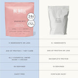 Be Well par Kelly LeVeque – emballage 30 portions, pratique et portable.