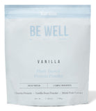 Be Well par Kelly vanille en bouteille: protéine végétale riche en fibres.