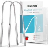 Bealihelp gratte-langue en acier chirurgical 304, haleine plus fraîche et hygiène précise.