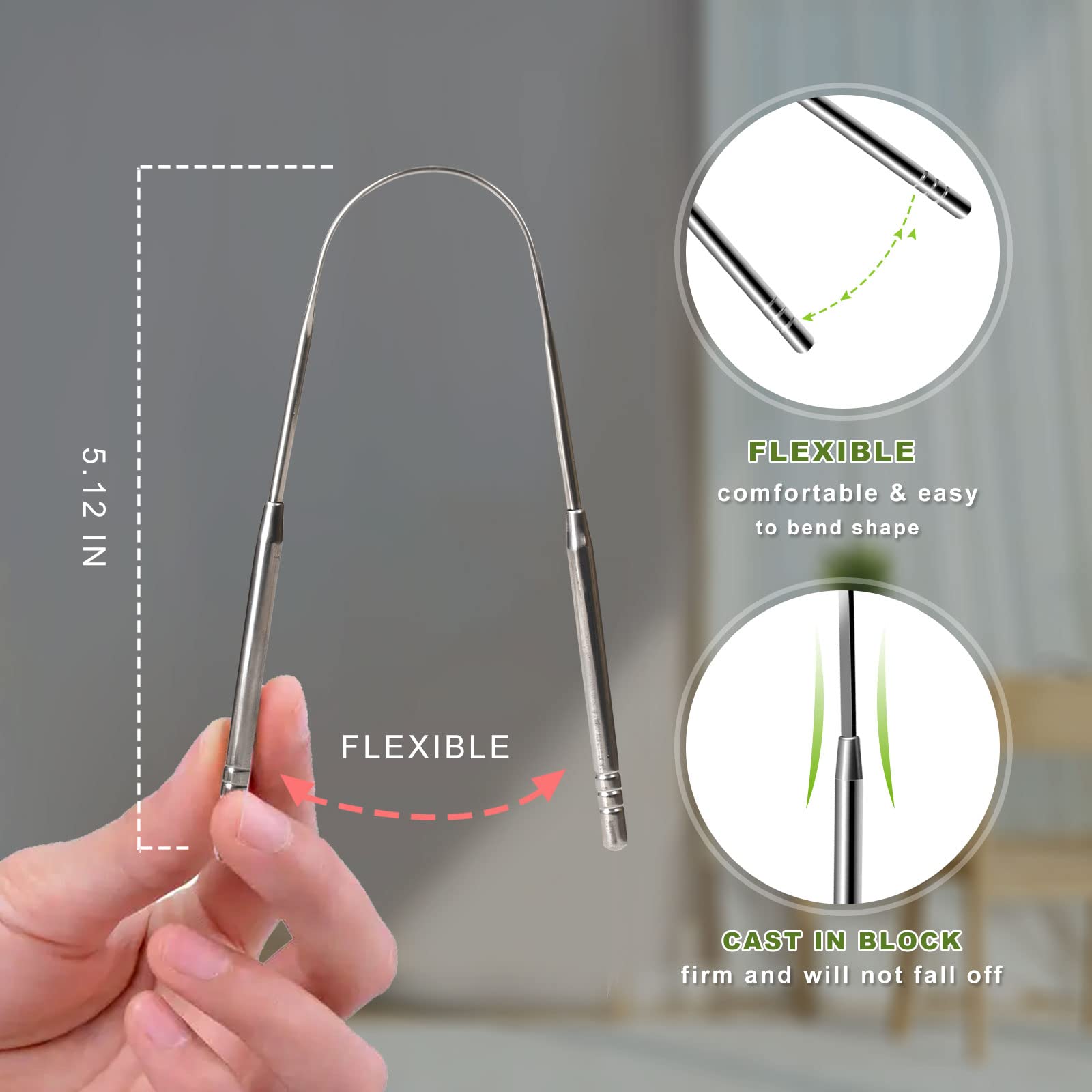Bealihelp gratte-langue lot de 2, pratique pour la famille.