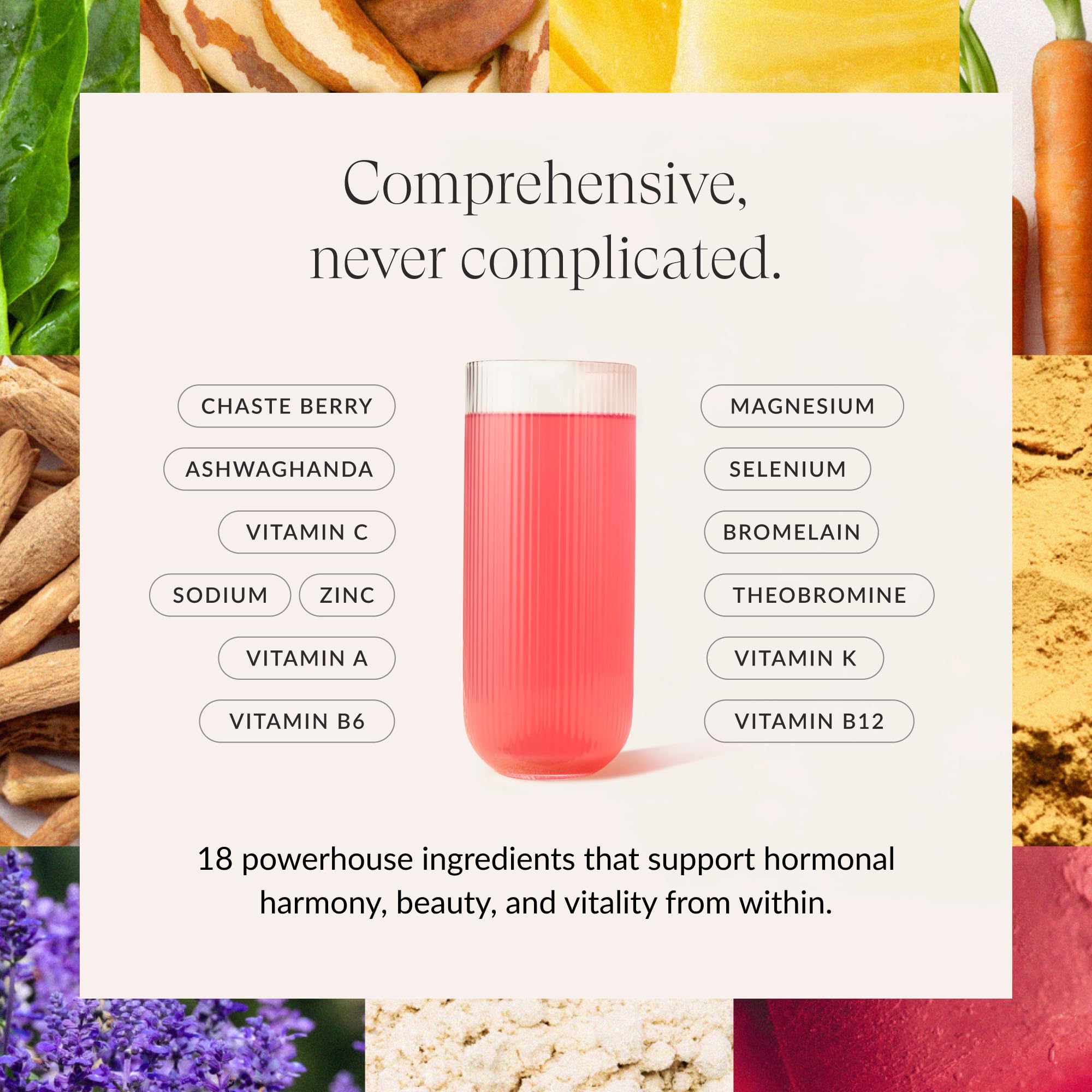 Beam Glow - cuillere-dose, infusion rapide pour l'equilibre hormonal.