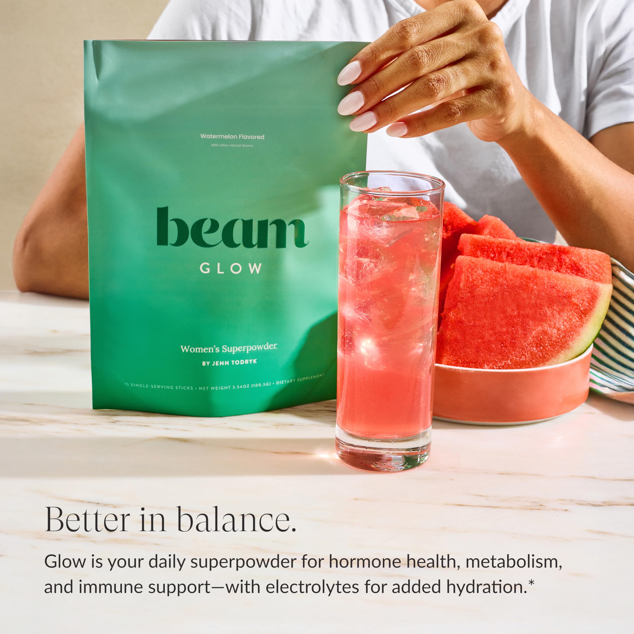 Beam Glow : doseur inclus pour doser facilement la poudre.