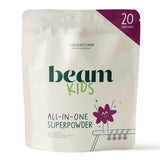 Beam Kids All-in-One poudre, emballage pratique pour nutrition quotidienne.