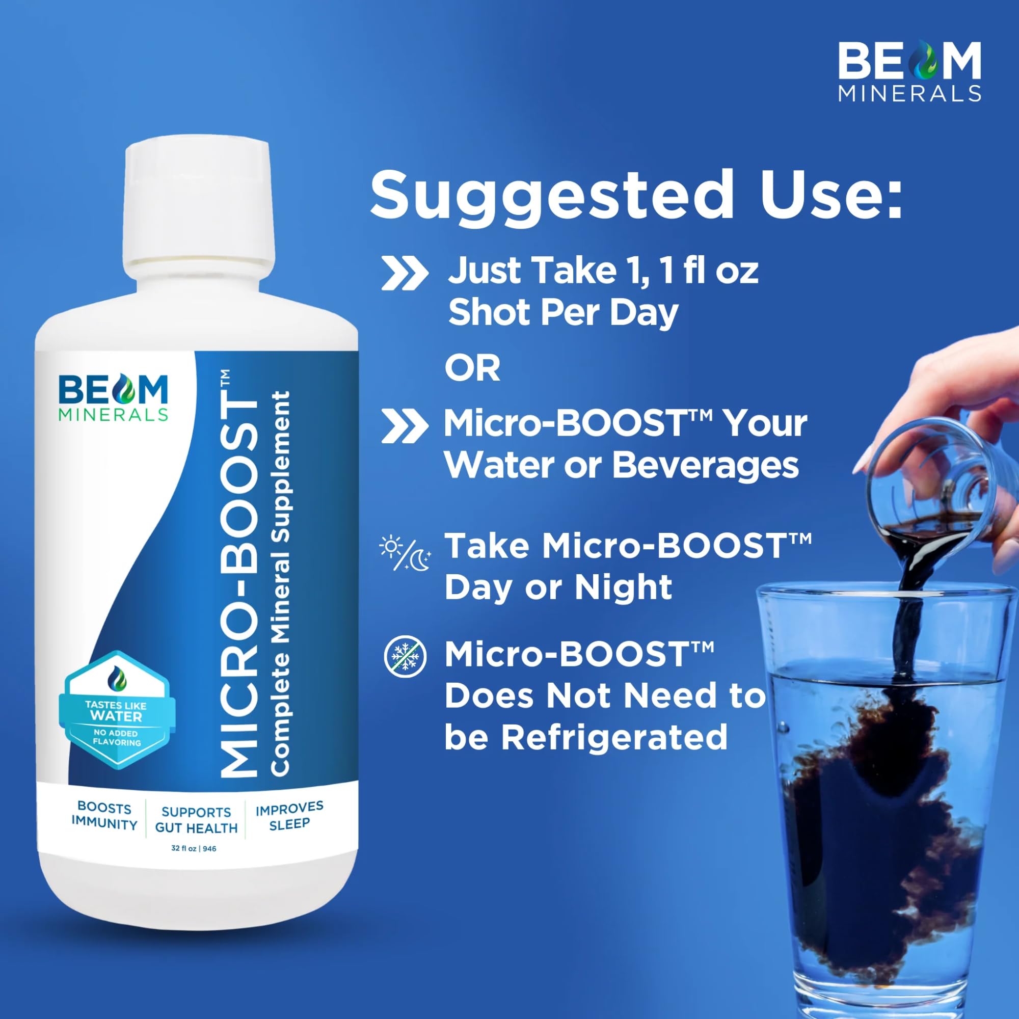 BEAM MINERALS Micro-Boost formule propre et végétale sans additifs artificiels