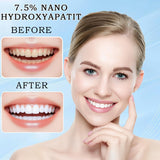 Beamach Pâte hydroxyapatite - brillance dentaire: amélioration visuelle après brossage.