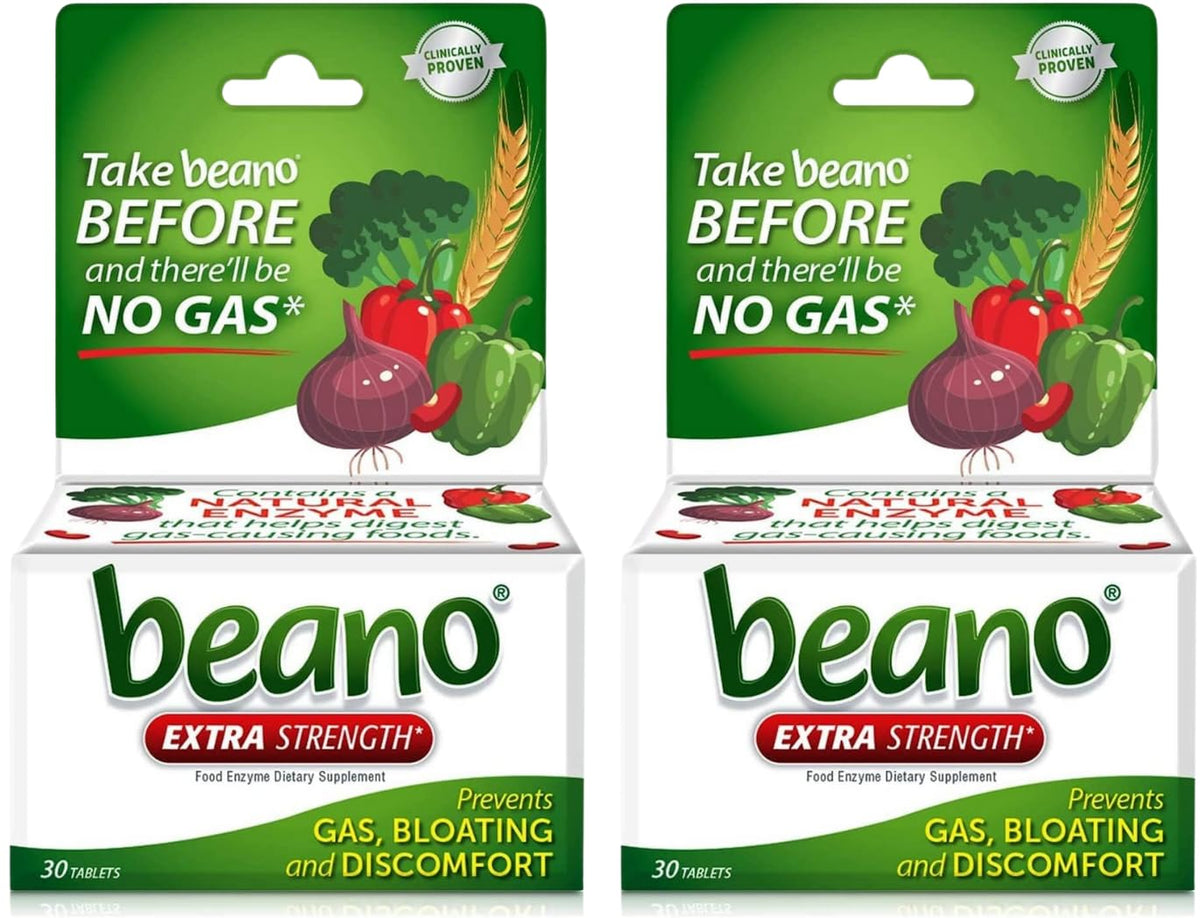 Beano Forte: tablettes en bouteille pour prévenir les gaz après le repas