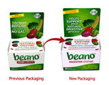 Beano bouteille: visuel clair du flacon et de la capsule pratique à emporter.
