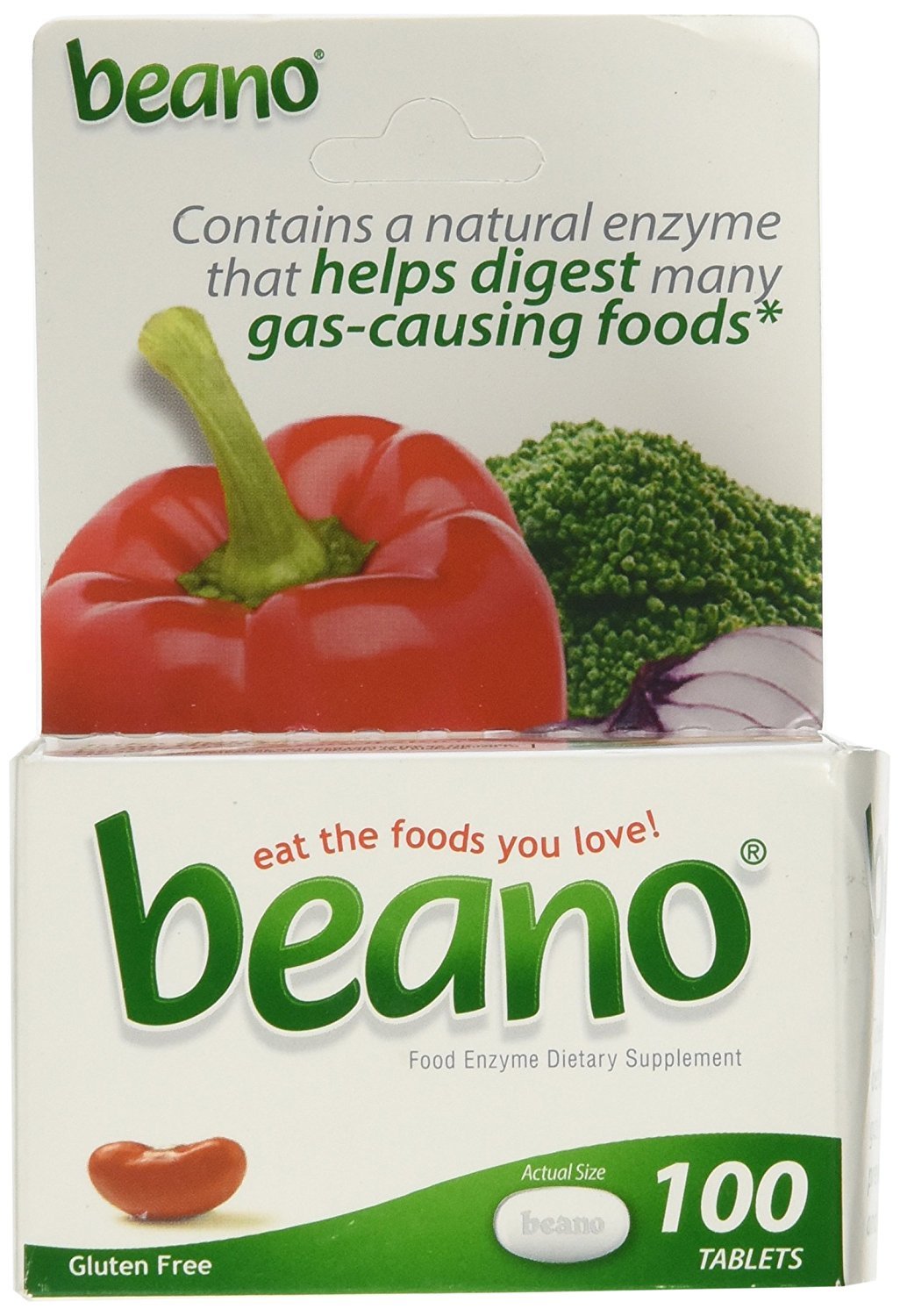 Beano tablettes dans la bouteille, soutien digestif pratique pour les repas.