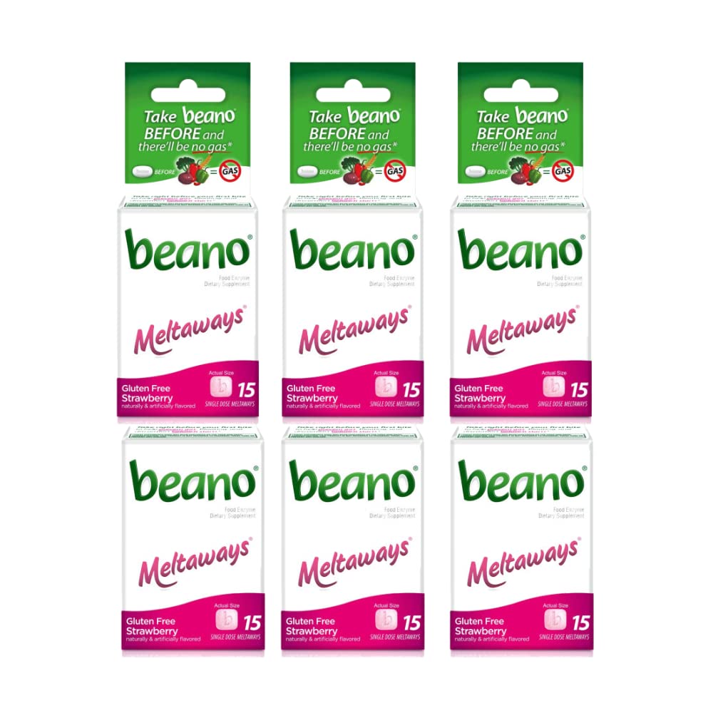 Beano Meltaways Fraises – emballage du produit, pratique pour une digestion plus légère.