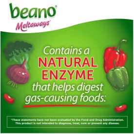 Beano Meltaways conseils d'utilisation: placer la tablette sur la langue et laisser fondre.