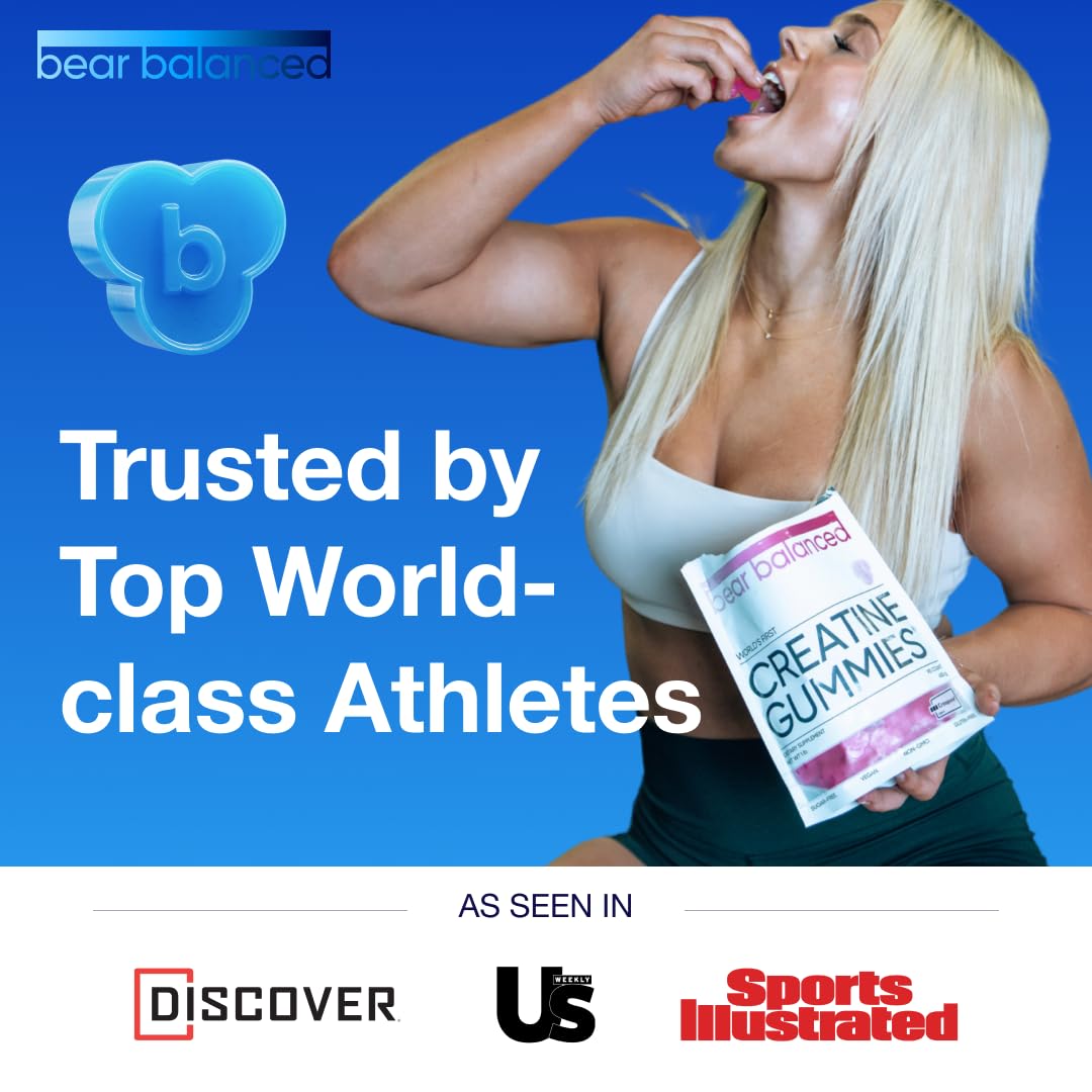 Bear Balanced Creatine Gummies – sans sucre, végan et faible calorie.