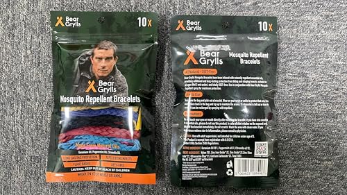 Bracelet anti-moustiques Bear Grylls adapté à toute la famille, usage simple et sûr.