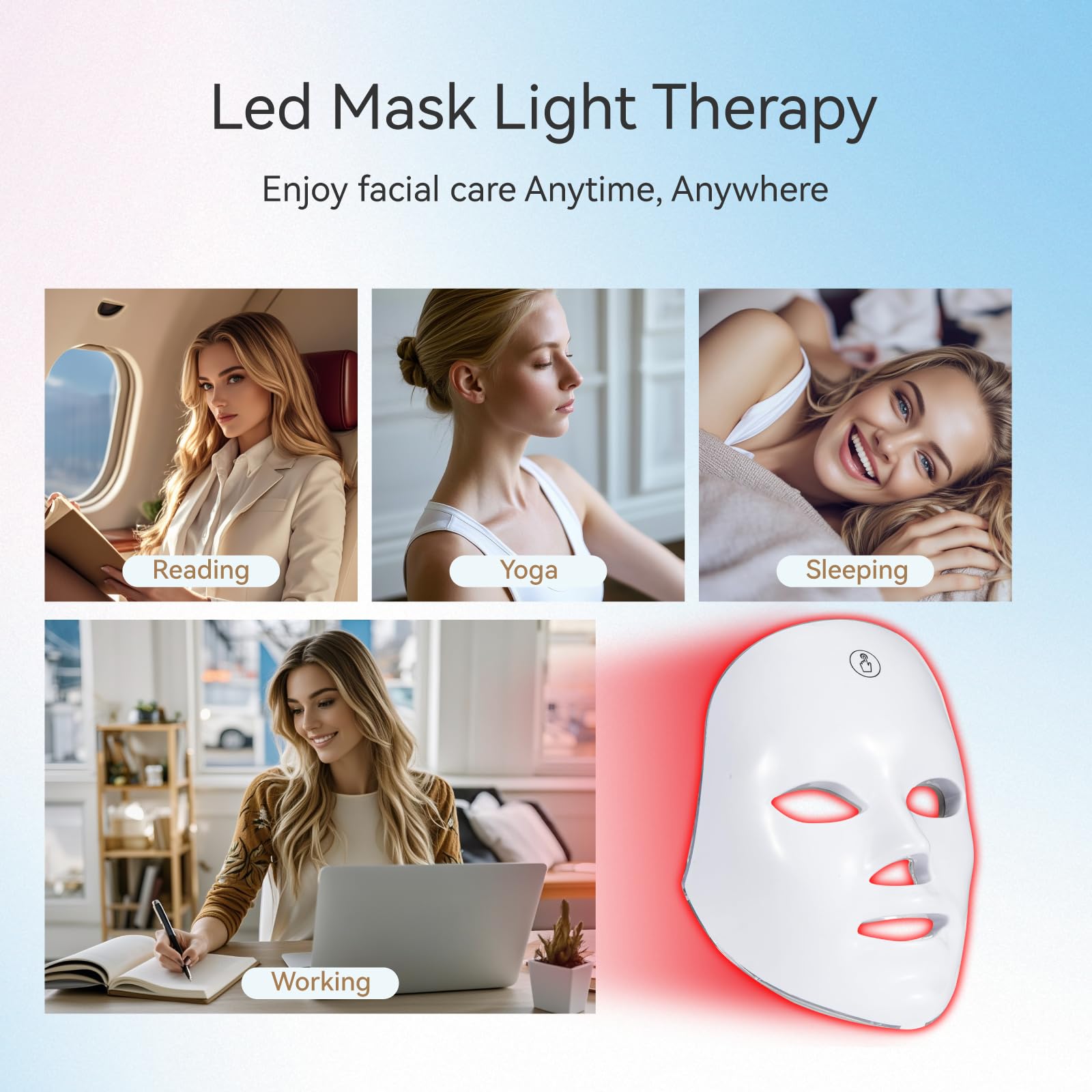 BeaRay masque-visage LED, contrôle d'une touche pour une routine simplifiée