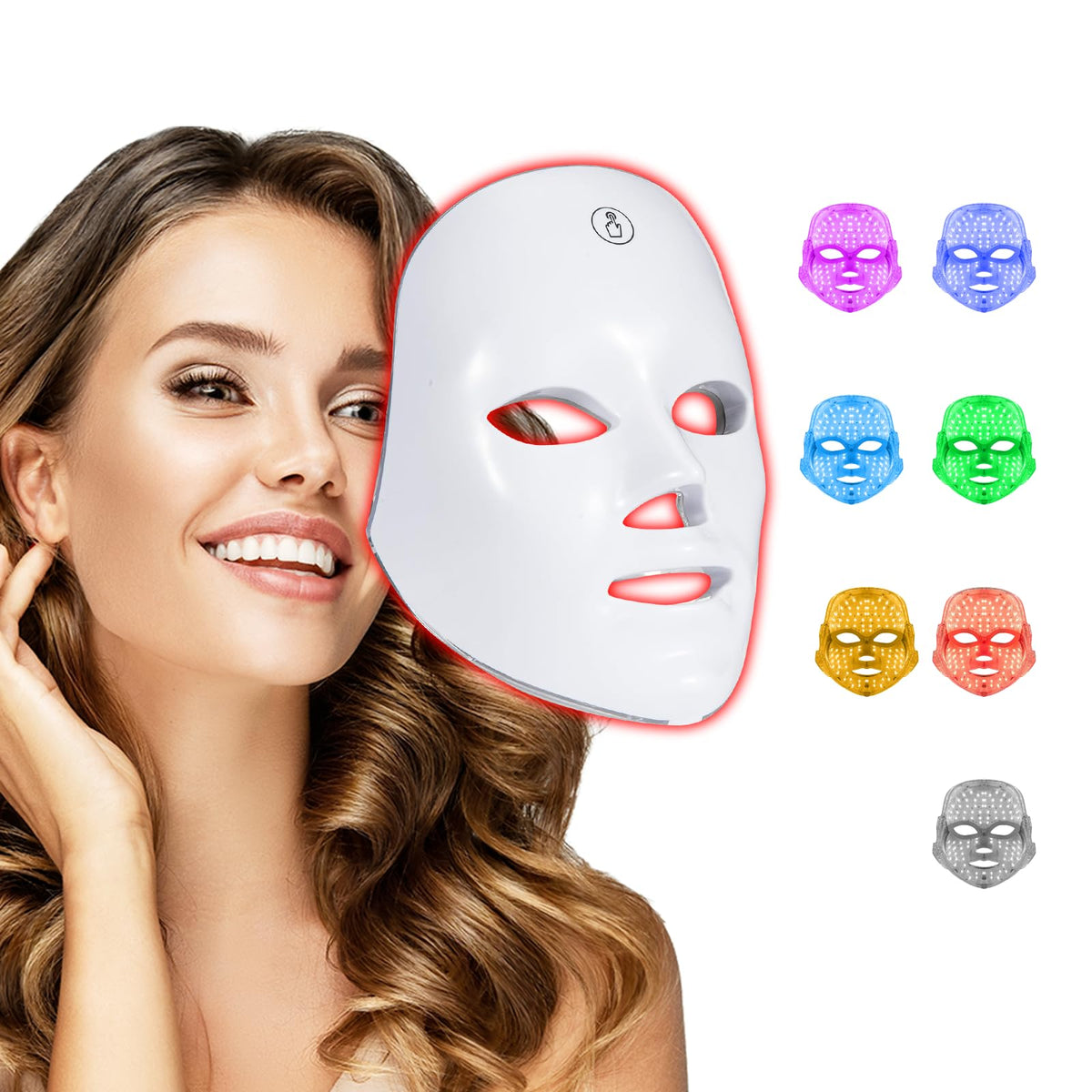 BeaRay masque-visage LED, couverture uniforme pour soins à domicile