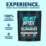 Formule vegan BEAST BITES Creatine, framboise bleue sans colorants artificiels