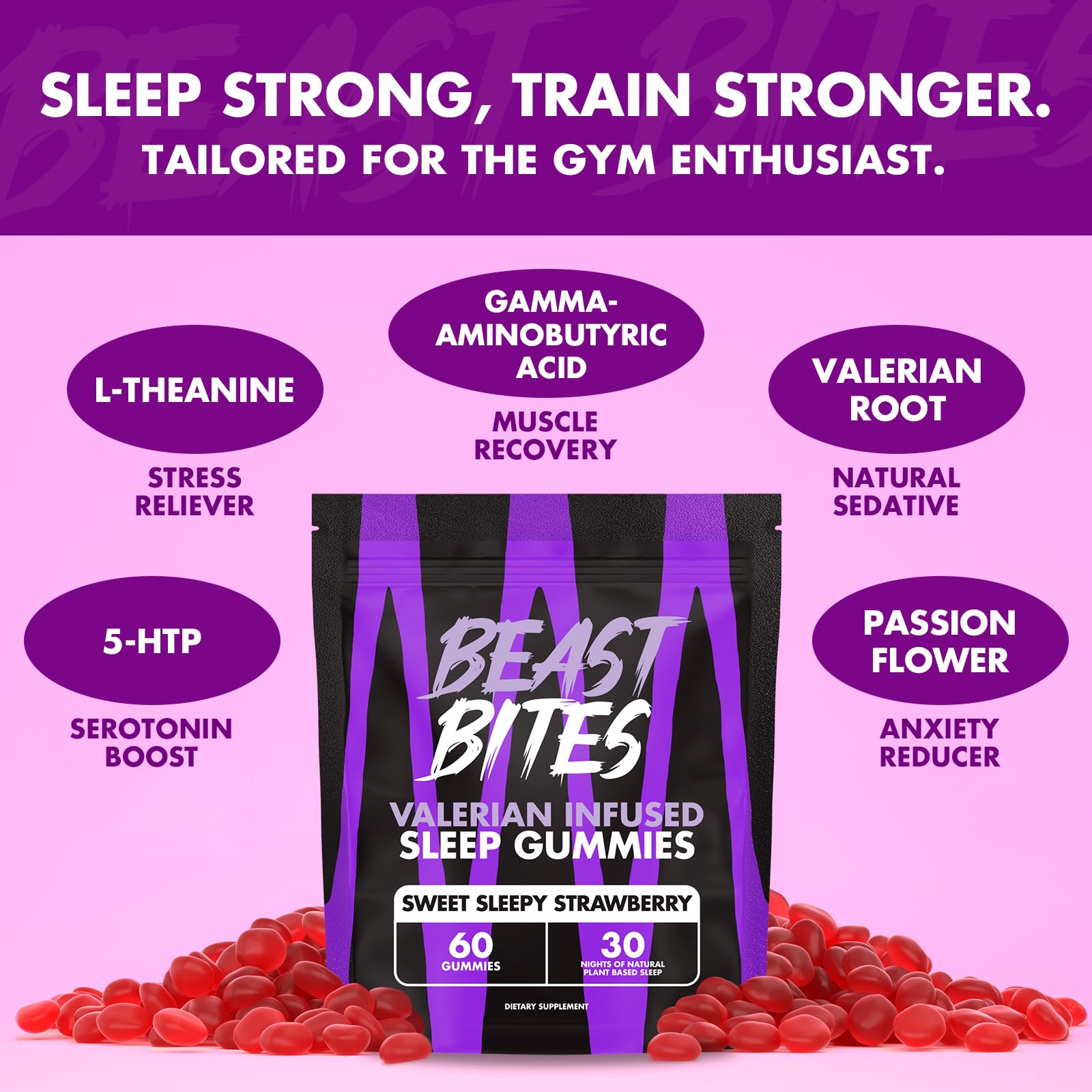 Beast Bites goût naturel et texture gélifiée propice au repos.
