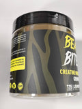 Étiquette GMP sur BEAST BITES Nutrition Gommes de Créatine Monohydrate, contrôle qualité.