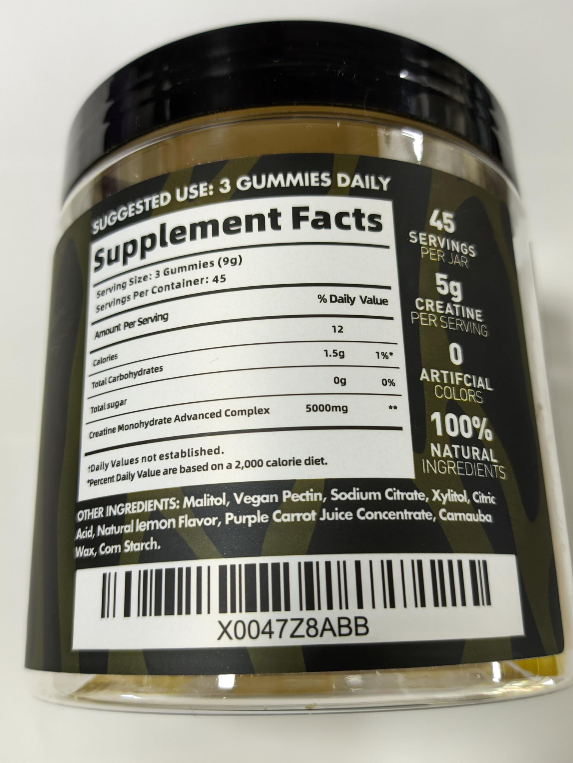 Gommes BEAST BITES Nutrition Créatine Monohydrate saveur citron, texture moelleuse et goût frais.