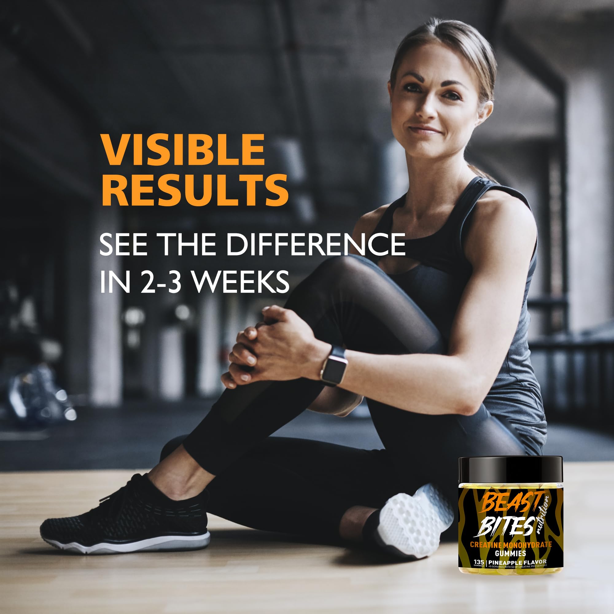 Gomme BEAST BITES Nutrition créatine monohydrate – dose quotidienne facilitée en déplacement.